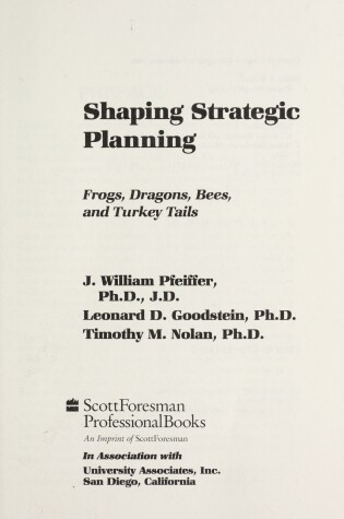 Cover of Shaping Strategic Planning