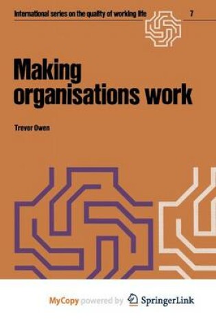 Cover of Making Organisations Work