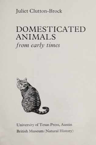 Cover of Domesticated Animals from Early Times