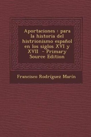 Cover of Aportaciones