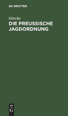 Book cover for Die Preu�ische Jagdordnung