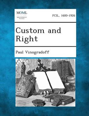 Cover of Custom and Right