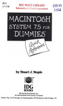 Book cover for Macintosh System 7.5 for Dummies Quick Reference