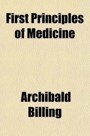 Cover of First Principles of Medicine