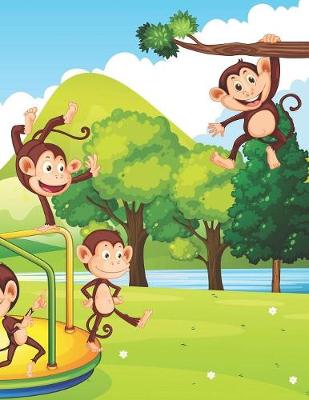 Book cover for Monkeys in a Playing Park - Blank Lined Notebook