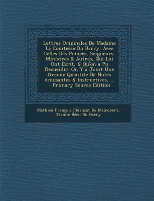 Book cover for Lettres Originales de Madame La Comtesse Du Barry