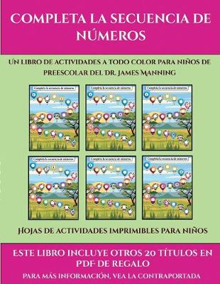 Cover of Hojas de actividades imprimibles para niños (Completa la secuencia de números)