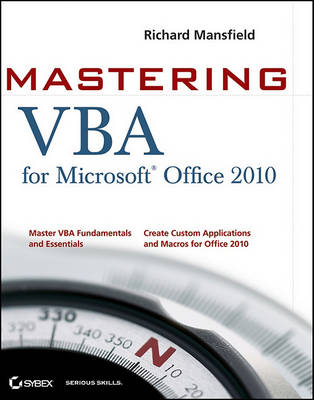 Book cover for Mastering VBA for Office 2010