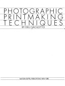 Book cover for Photographic Printmaking Techniques