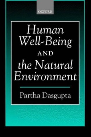 Cover of Human Well-Being and the Natural Environment