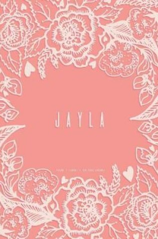 Cover of Jayla - Peach Floral Dot Grid Journal