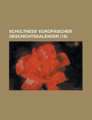 Book cover for Schulthess' Europaischer Geschichtskalender (16)