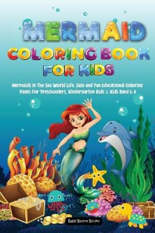 Cover of Mermaid Coloring Book for Kids 3-8