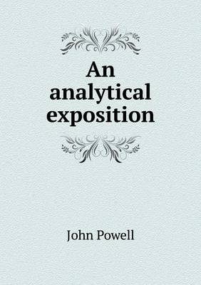 Book cover for An analytical exposition