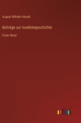 Cover of Beiträge zur Insektengeschichte