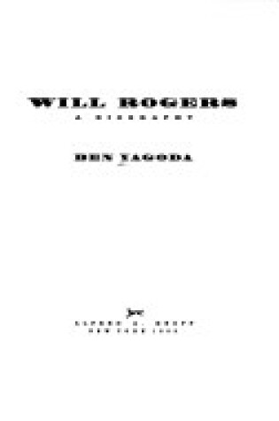 Cover of Will Rogers