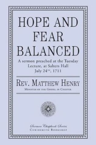 Cover of Hope and Fear Balanced