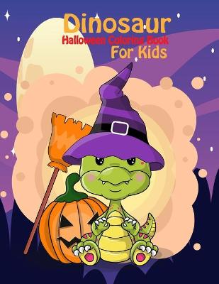 Book cover for Dinosaur Halloween Coloring Book For Kids