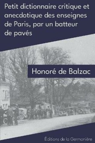 Cover of Petit Dictionnaire critique et anecdotique des enseignes de Paris