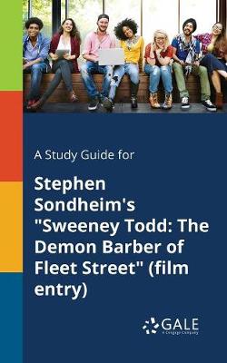 Book cover for A Study Guide for Stephen Sondheim's Sweeney Todd