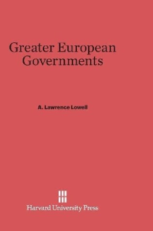 Cover of Greater European Governments