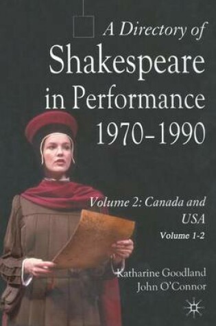 Cover of A Directory of Shakespeare in Performance 1970-1990