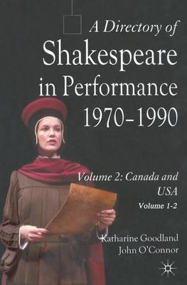 Book cover for A Directory of Shakespeare in Performance 1970-1990
