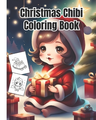 Book cover for Christmas Chibi Coloring Book