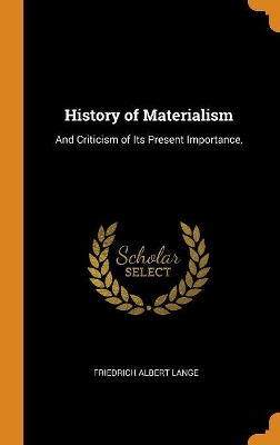 Book cover for History of Materialism