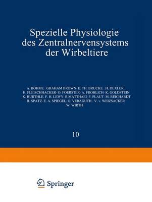 Book cover for Spezielle Physiologie des Zentralnervensystems der Wirbeltiere