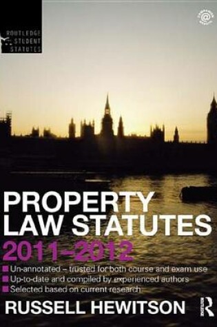 Cover of Property Law Statutes 2011-2012