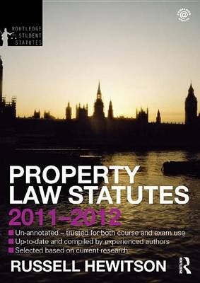 Cover of Property Law Statutes 2011-2012