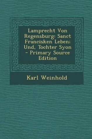 Cover of Lamprecht Von Regensburg