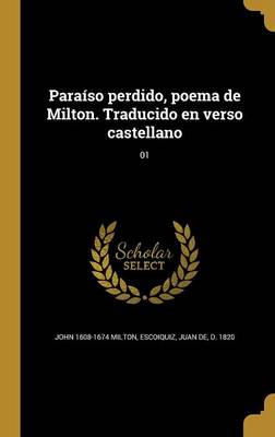 Book cover for Paraiso Perdido, Poema de Milton. Traducido En Verso Castellano; 01