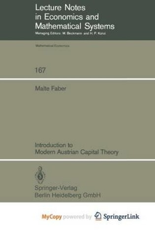 Cover of Introduction to Modern Austrian Capital Theory