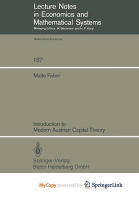 Book cover for Introduction to Modern Austrian Capital Theory