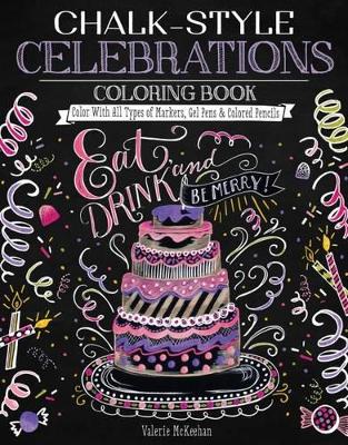Book cover for Chalk-Style Celebrations Coloring Book