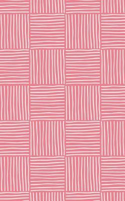 Book cover for Pink Salmon Stripe Weave - Lined Notebook with Margins - 5x8
