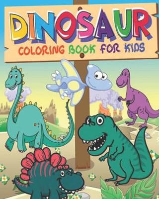 Book cover for Dinosaur coloring book for kids