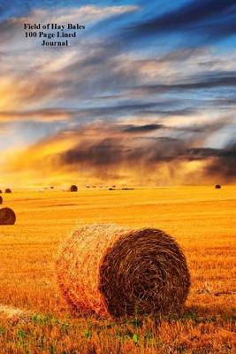 Book cover for Field of Hay Bales 100 Page Lined Journal