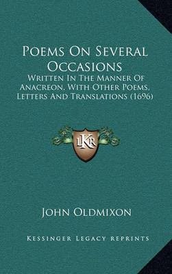 Book cover for Poems on Several Occasions