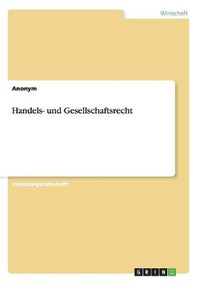 Book cover for Handels- und Gesellschaftsrecht