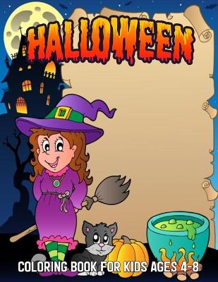 Book cover for Halloween Coloring Book For Kids Ages 4-8