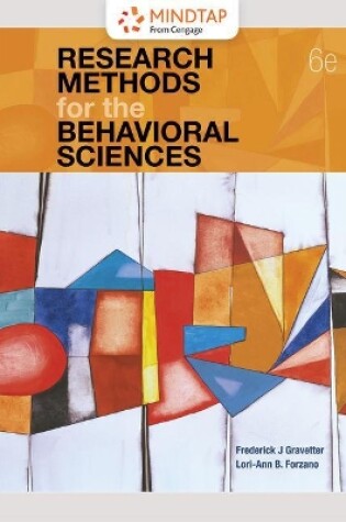 Cover of Mindtap Psychology, 1 Term (6 Months) Printed Access Card for Gravetter/Forzano's Research Methods for the Behavioral Sciences, 6th