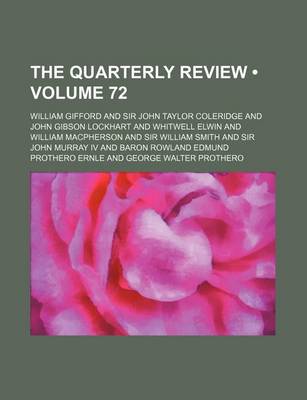 Book cover for The Quarterly Review (Volume 72)