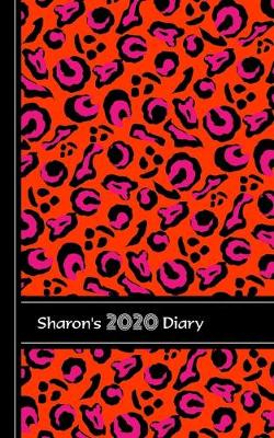 Book cover for Sharon Personalized Leopard Skin Print Orange Pink Design