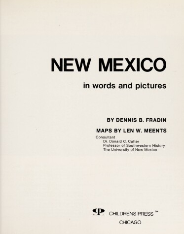 Book cover for New Mexico in Words and Pictures