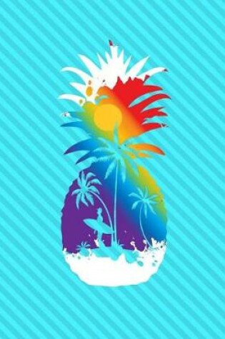 Cover of Pineapple Surf Beach Notebook - 4x4 Graph Paper