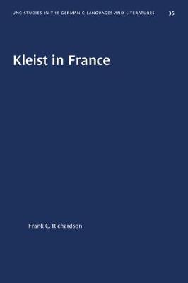 Book cover for Kleist in France