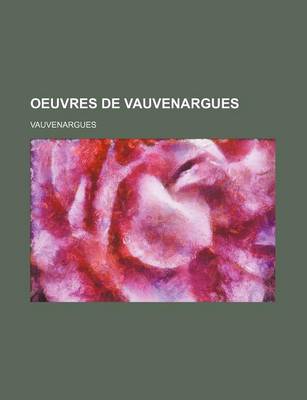 Book cover for Oeuvres de Vauvenargues (1)